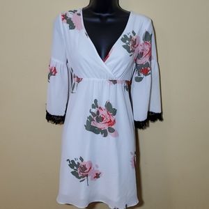 Candie's Bell Sleeve Floral Dress